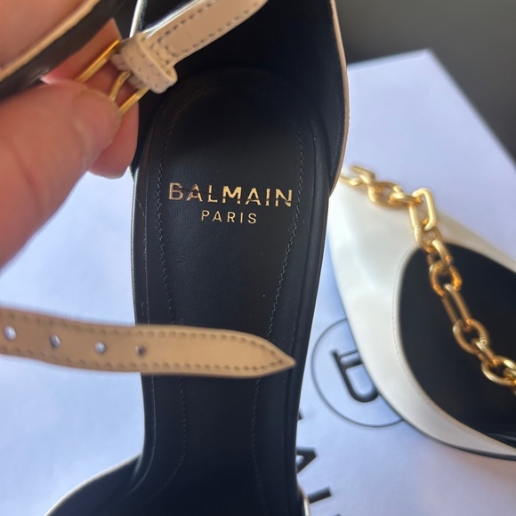 BALMAIN Sync Leather Stilettos With Pointed Toe - Picture 10 of 12